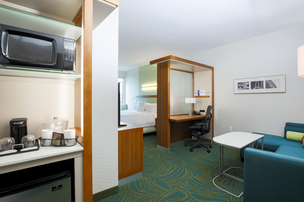 Springhill Suites by Marriott San Jose California - king suite kitchen